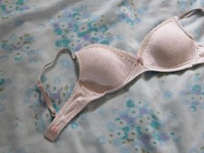 30B M&S Angel Bra Marl Grey Lace Trim Cotton Polyester Lycra Marks and Spencer