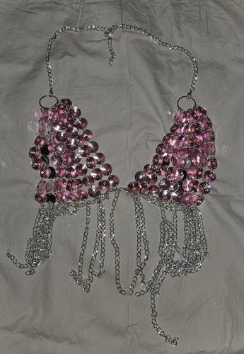 Gorgeous pink jewelled bra - pink, top
