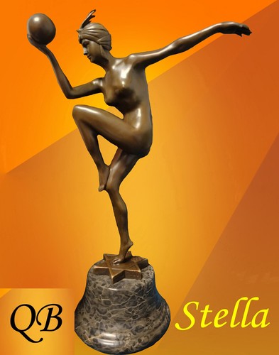 Art deco bronze stella ball - deco,