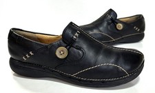 Ladies CLARKS Un Loop Slip-on Comfort Shoes Size UK 5.5 E Wide eu39 Good Cond