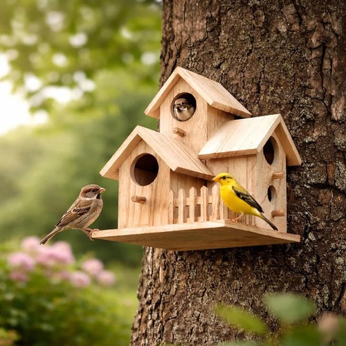 Garden bird house hanging - house,