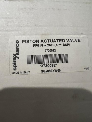 Spirax sarco pf61g - spirax, pf61g-2nc