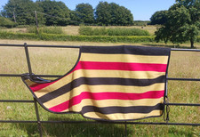 Horsewear - Rambo Newmarket Whitney Fleece Exercise Sheet - Gold Stripe - Large