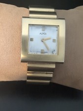 Ladies Alfex Swiss Made Watch Gold Tone With Square Face