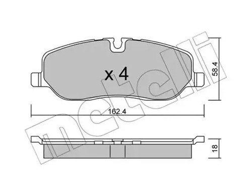 Brake pads 0693 - 22-0693-0, metelli