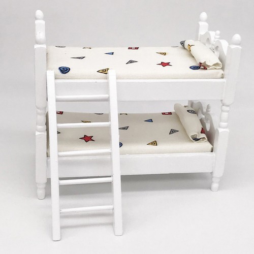 White wooden miniature bunk - wooden,