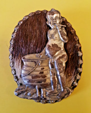 Lovely Handmade Vintage White Metal Candida South African ‘Lo Umfaan’ Brooch