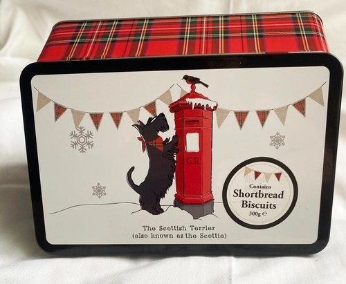 Empty shortbread tin scottie - empty,