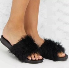 Lilley Womens Black Fluffy