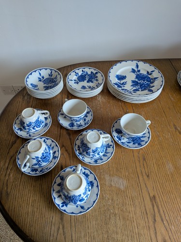 Dinner set blue - blue, pattern