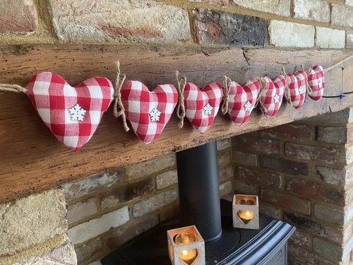 Red white gingham fabric - white,