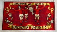 Original Axminster 1968 Manchester United European Cup Winners Rug Matt Busby 