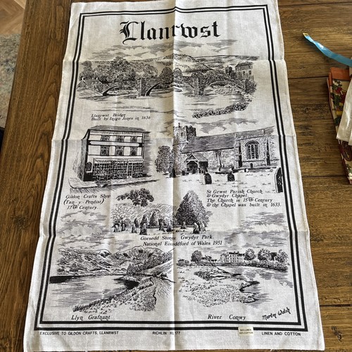 Vintage welsh linen blend tea - welsh,