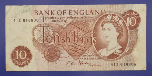 B309 fforde ten shilling note - fforde,