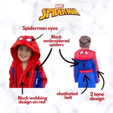Spiderman kids dressing gown