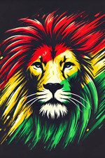Lion Jamaican Rasta Poster