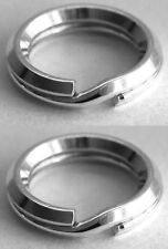 2 SECURE STERLING SILVER BEVELLED SPLIT RINGS, 6 MM, SAFER THAN JUMP RINGS