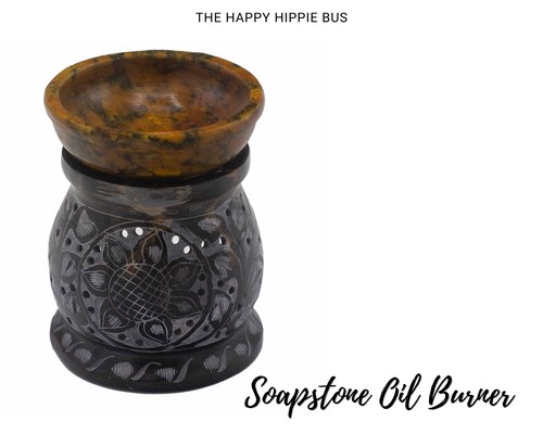 Soapstone oil burner flower - soapstone,