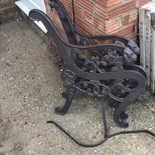 Cast Iron Lions Head Bench Frames-grey