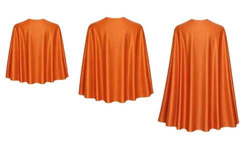 Adults orange superhero cape - orange,