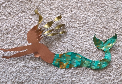 Hand crated painted metal - painted,