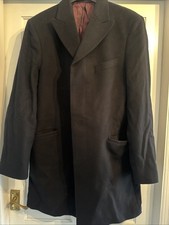 M&S autograph Men’s Black Overcoat Cashmere Medium 40R
