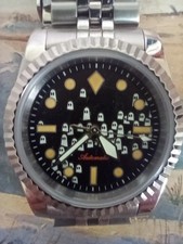 Seiko Nh35 Automatic Movement  Fully Lumed  50 Ghosts Dial....Holloween Spooky