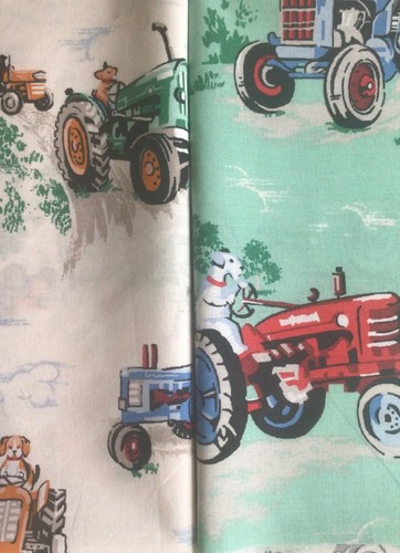 50cm square vintage tractors - square,