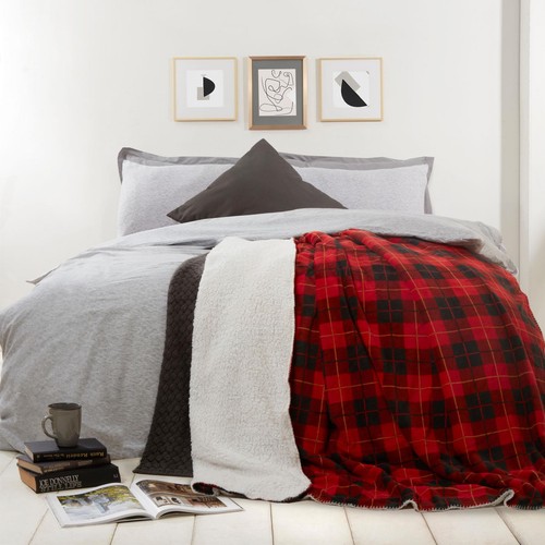 Ohs large tartan sherpa - ohs,