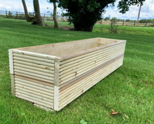 Large Wooden Timber Decking Planter Trough Pots Boxes Jumbo 120cm 4ft