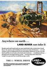 Vintage Style 1950's Land Rover Pick-up 4x4 Retro Advert Gift A4, A3, A2 Poster