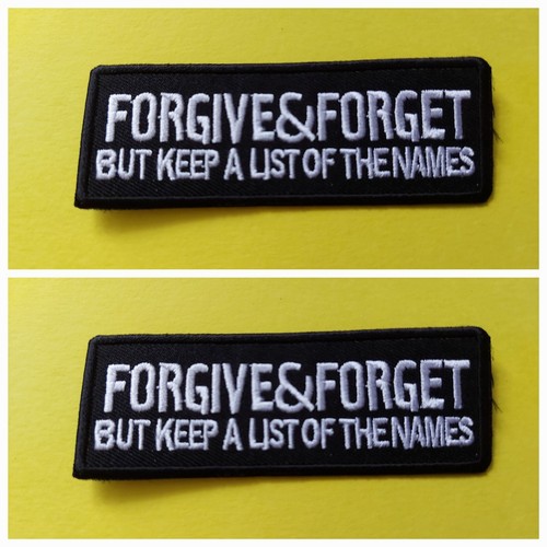 Pair biker slogan patches - pair,