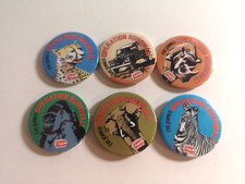 Bundle of 6 Golden Wonder Operation Survival vintage Metal Pin Badges