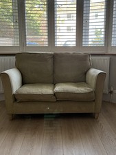 Unbranded Small Sage Green Sofa 2 Seater Good Condition