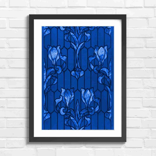 Vintage art nouveau tulip - art,