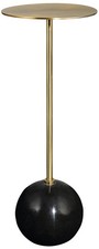 Uttermost Gimlet 22" High Marble and Brass Art Deco Modern Drink Table
