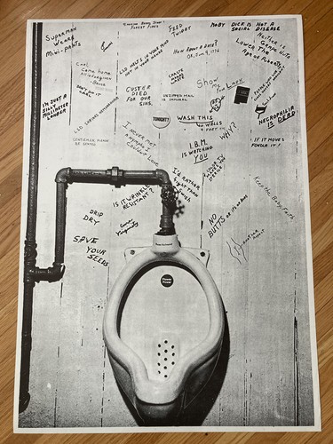Urinal bathroom poster vintage - urinal,
