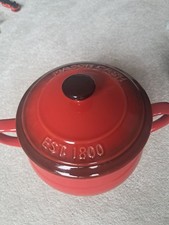Mason Cash Red Ceramic Casserole Dish With Lid And Handles Ovenproof 2 litre 6