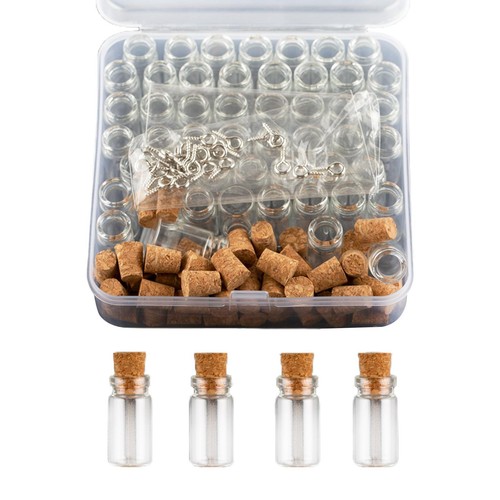 50x mini glass bottles - mini,