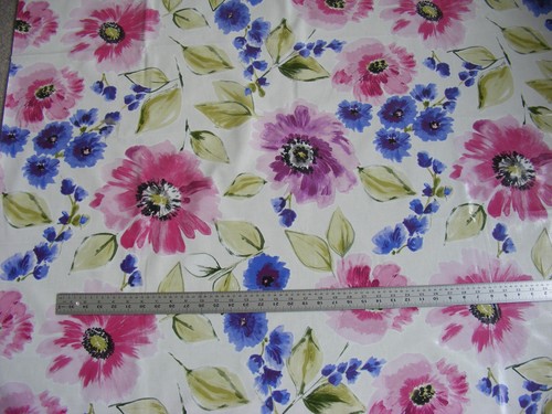 Large scale floral - floral, oilcloth