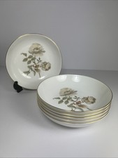 Royal Doulton - Yorkshire Rose - H5050 - 6 x Soup / Cereal Bowl - 17cm Dia - VGC