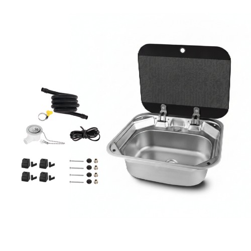 Sink with glass lid - with,