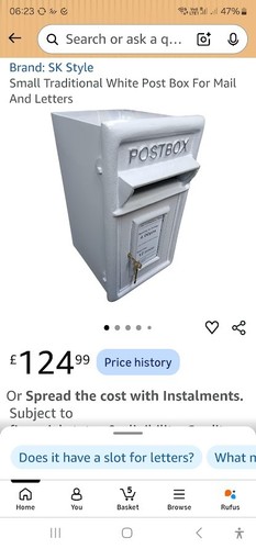 Post box traditional cast - post,