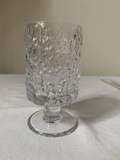 Whitefriars “glacier” Wine Glass M142 Textured Geoffrey Baxter - Chipped