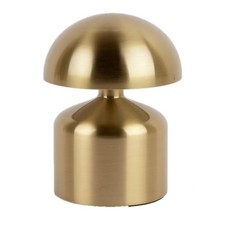 LED Portable Touch Table Lamp Brushed Gold Rechargeable USB Dimmable Open Box