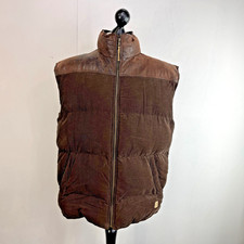 PG Field Mens Dark Brown Sleeveless Full Zip Gilet Bodywarmer size XL