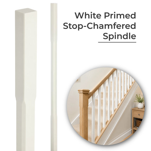 White primed stop chamfered - white,