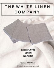8 x NAPKINS SERVIETTES - Beige