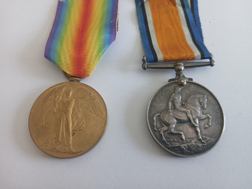 Ww1 medal pair hulston - to, lw