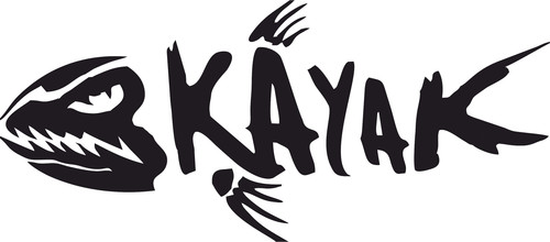 Kayak skeleton decal canoe - kayak,